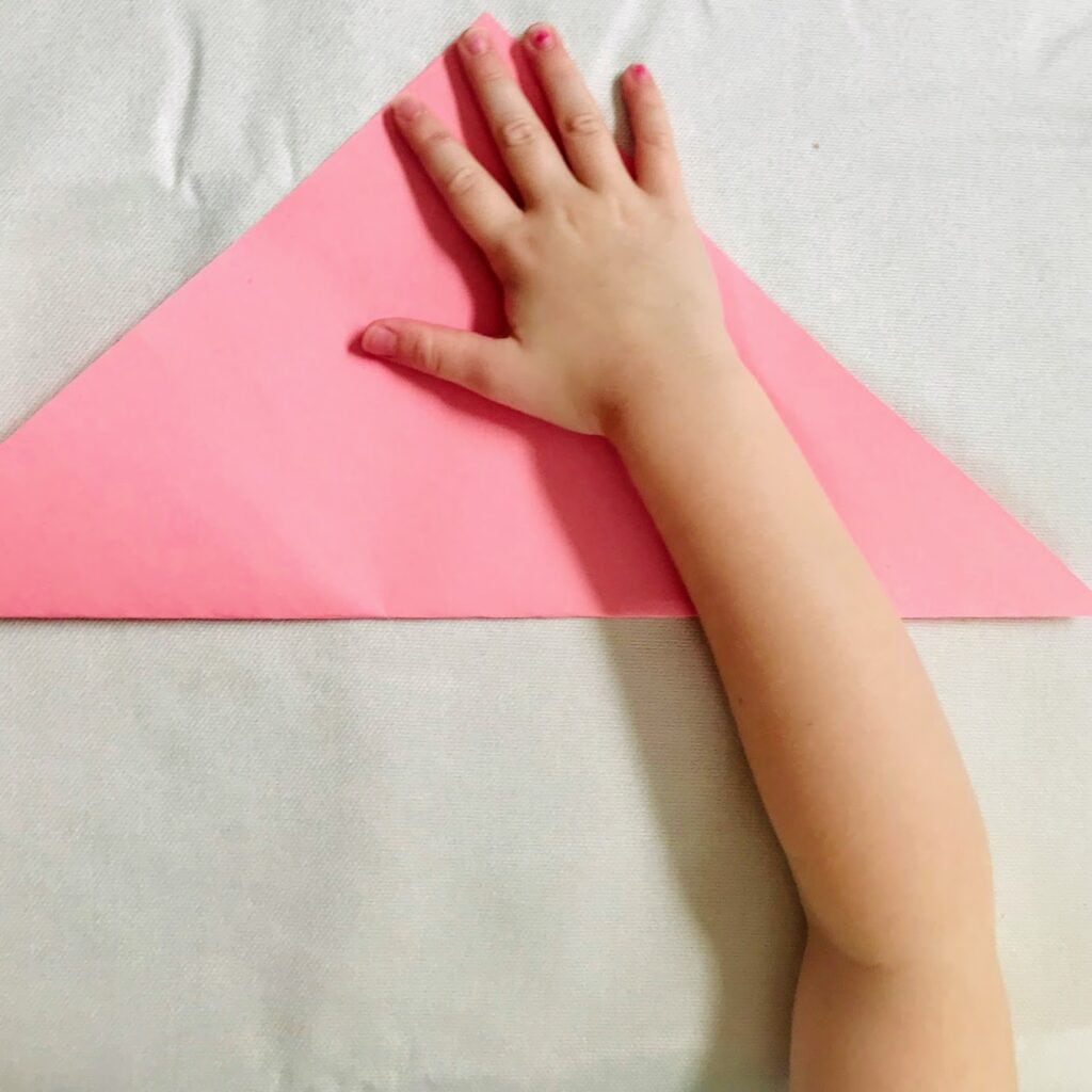 folding square paper into triangle