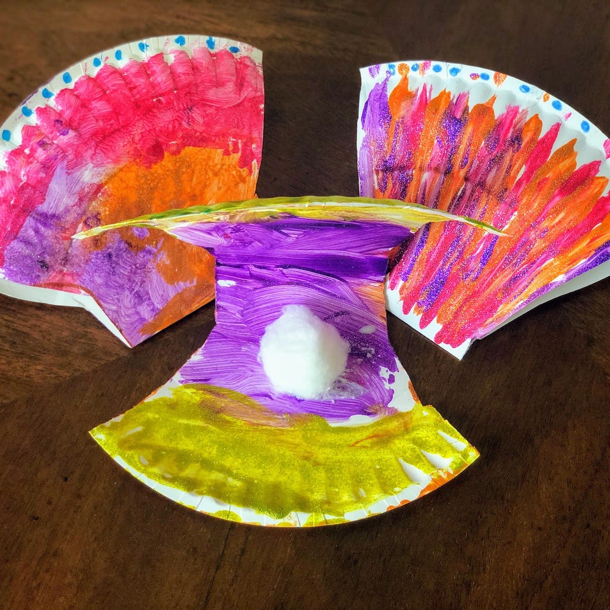 three paper plate seashell crafts