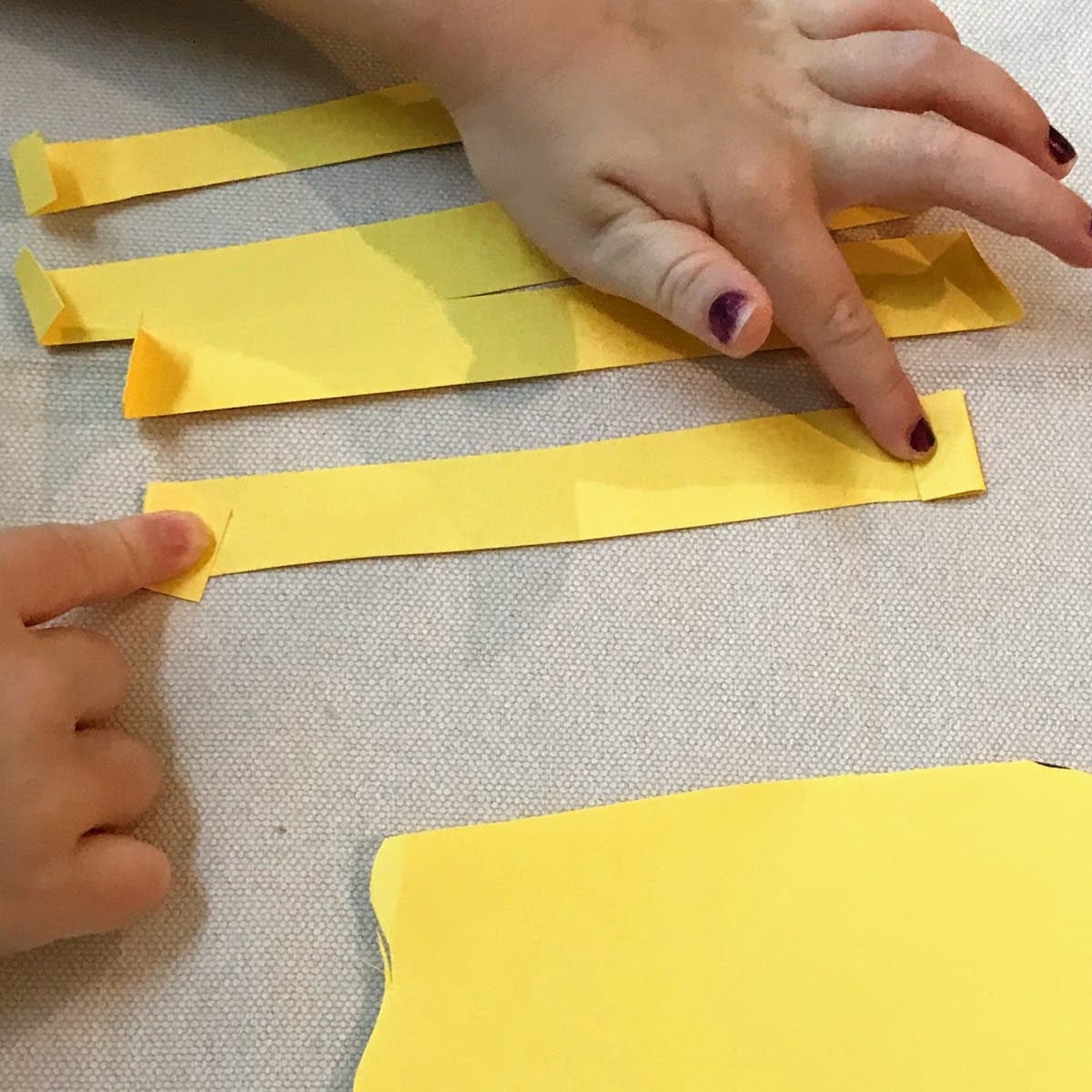 Folding edges of strips