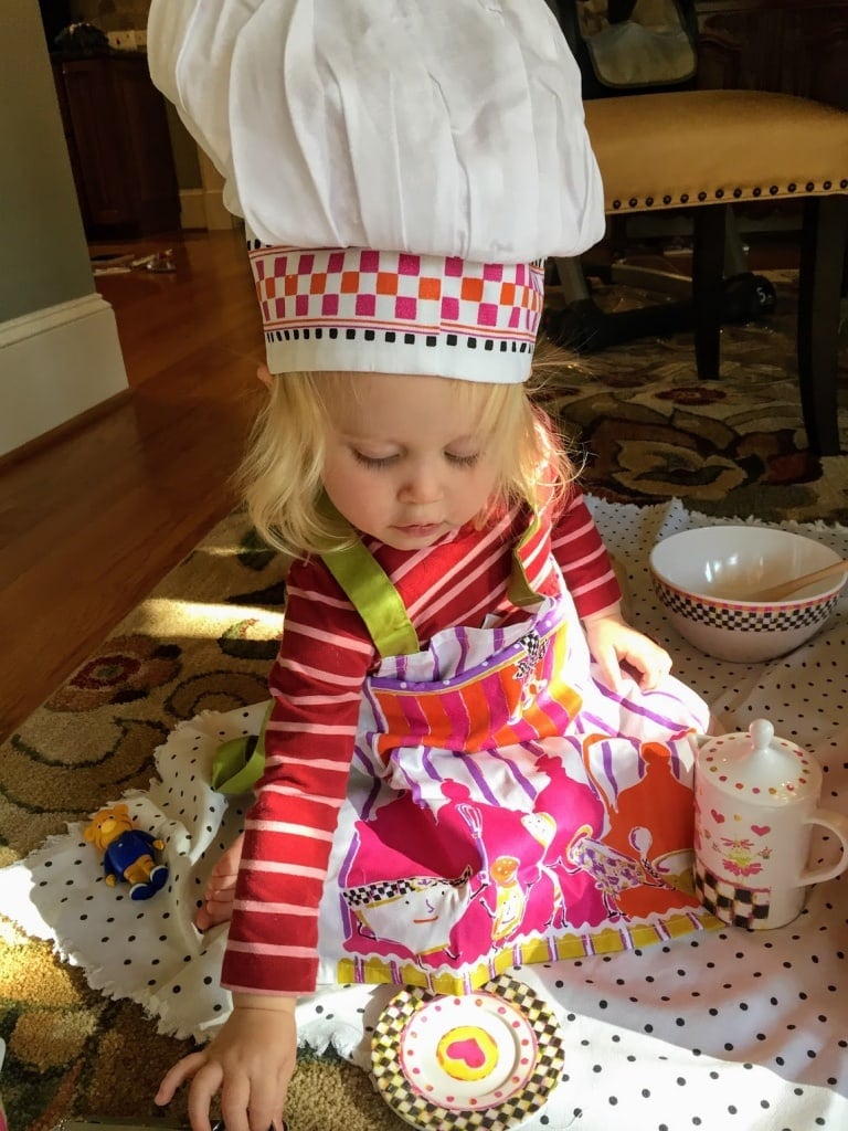 child in chef hat