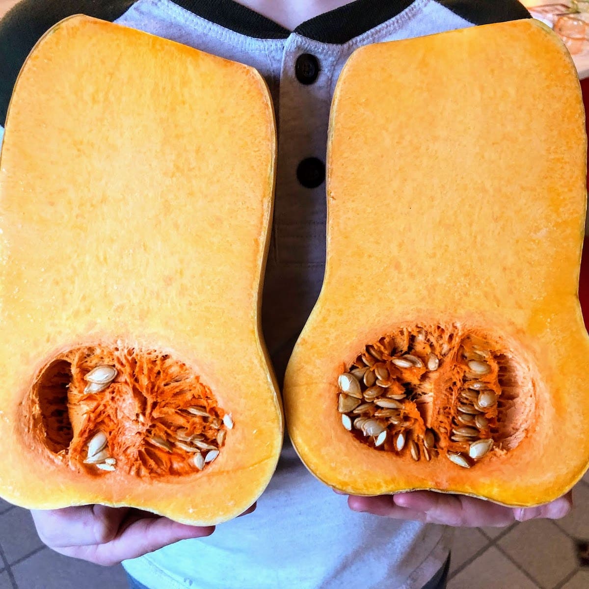 Butternut Squash cut in half