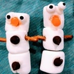 two marshmallow snowmen