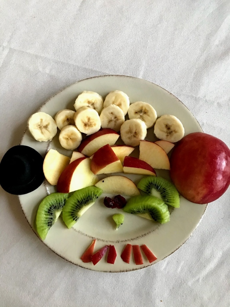 chopped fruits for turkey fruit plate