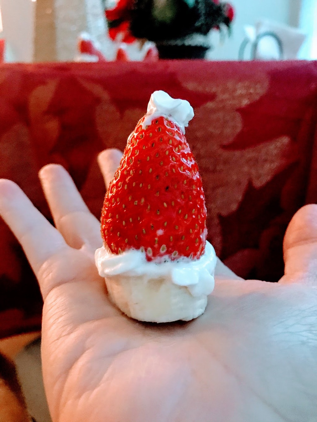 Santa hat strawberry