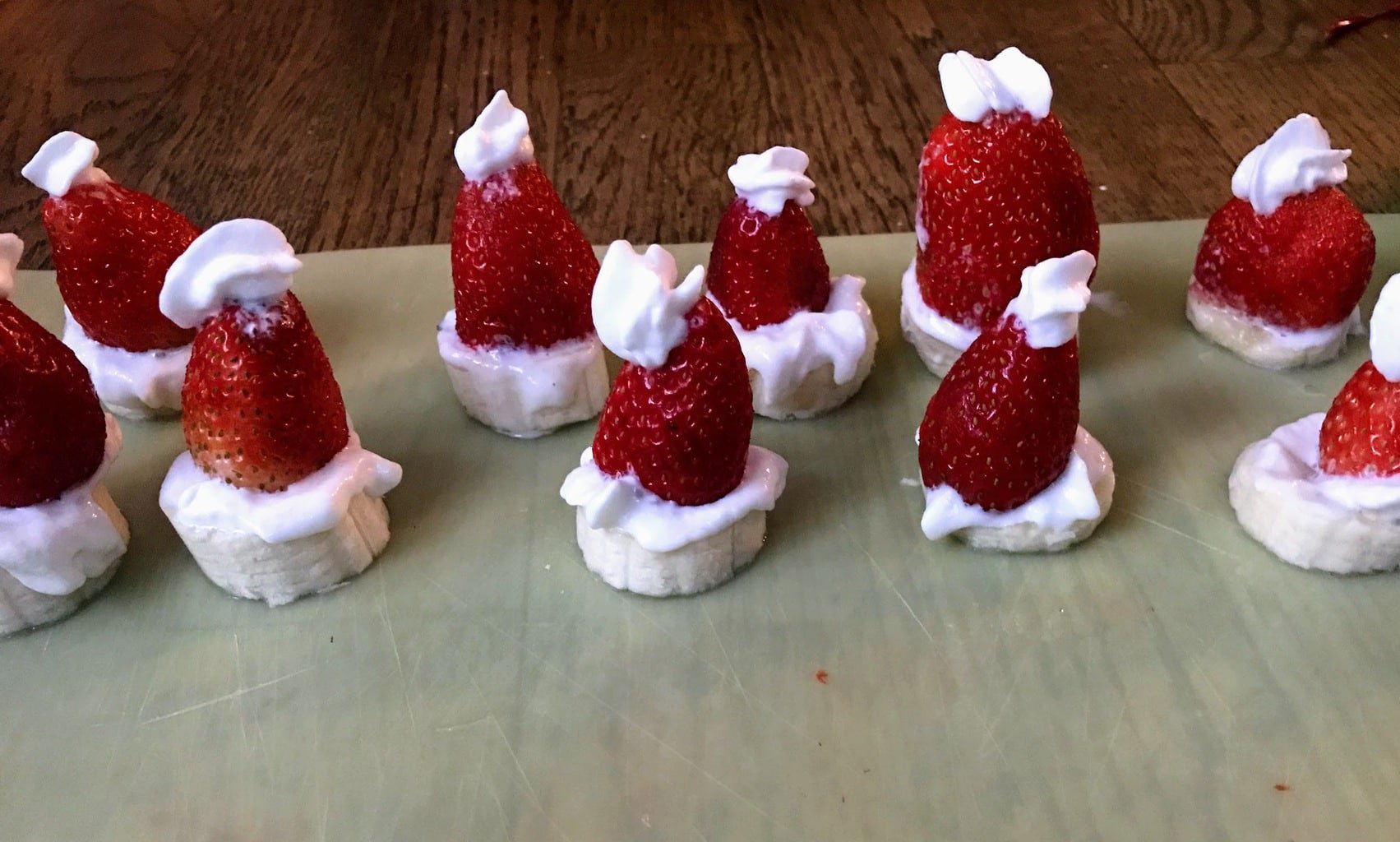 strawberry santa hats
