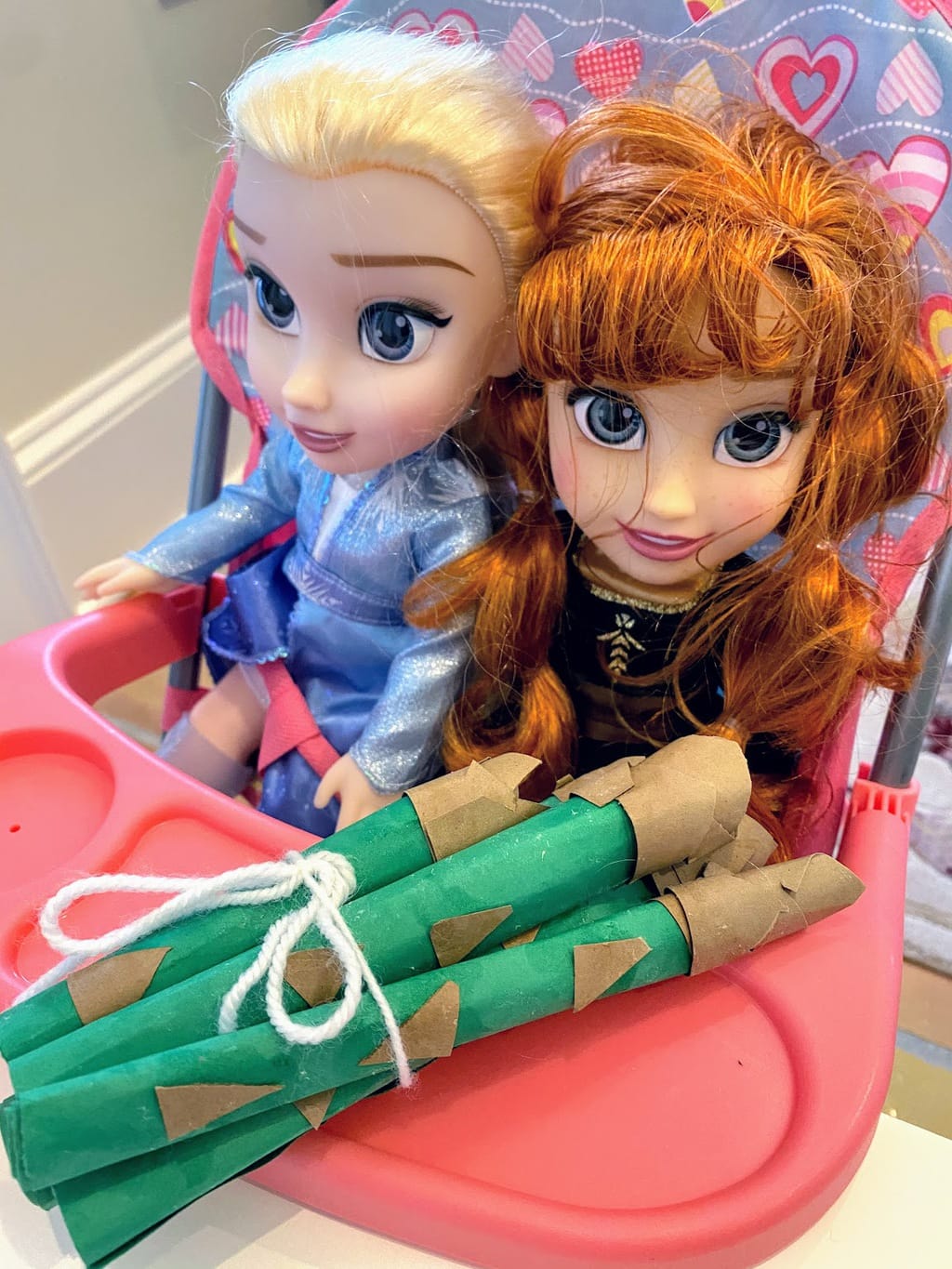dolls with play food asparagus