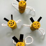 Four DIY Cork Honeybees
