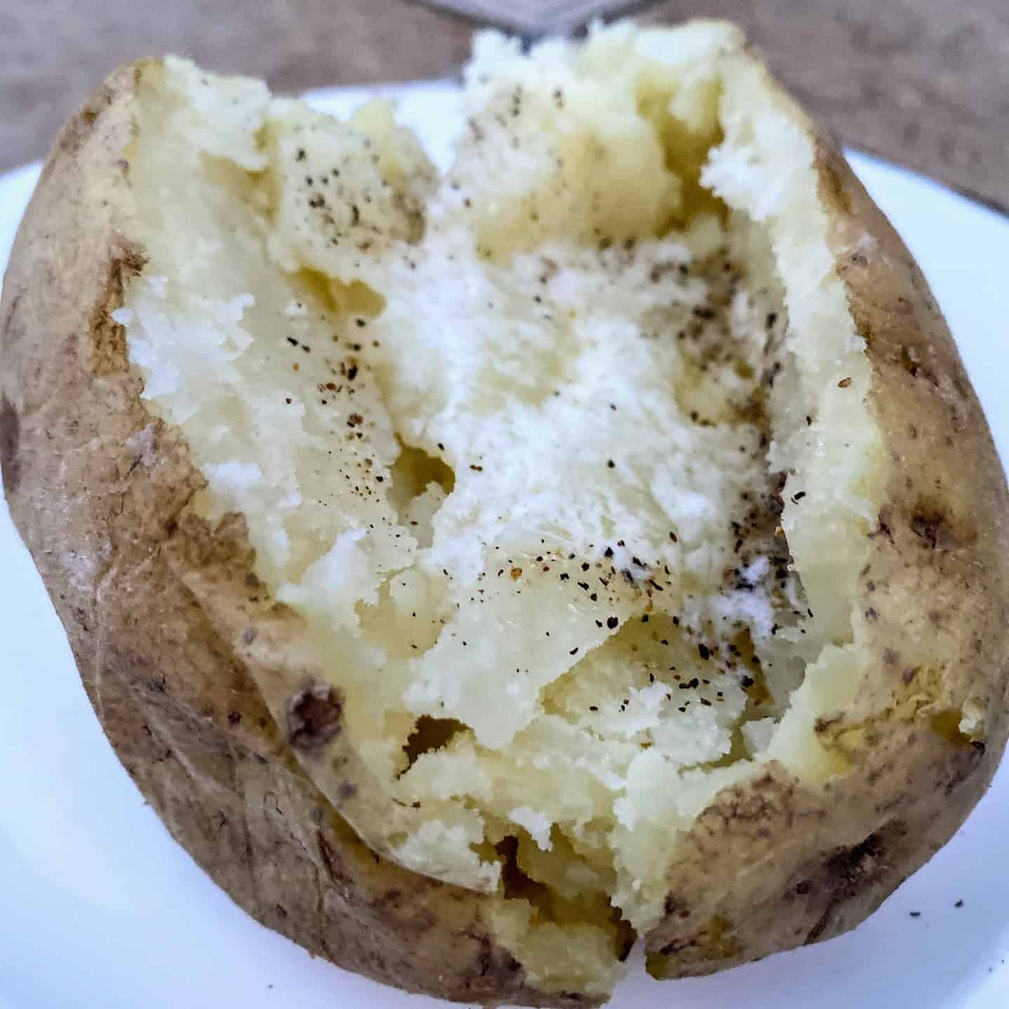 closeup baked potato
