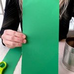 long strip green paper