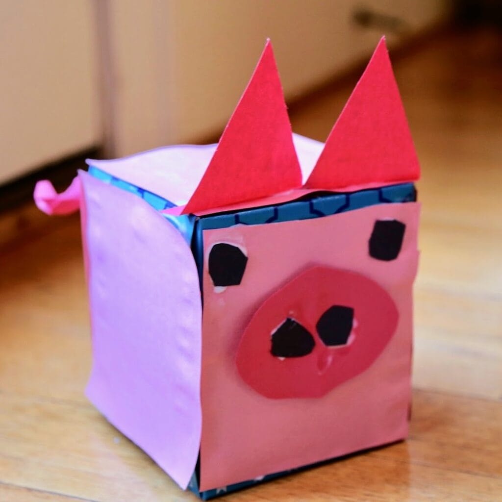 pink piggy bank tissue box