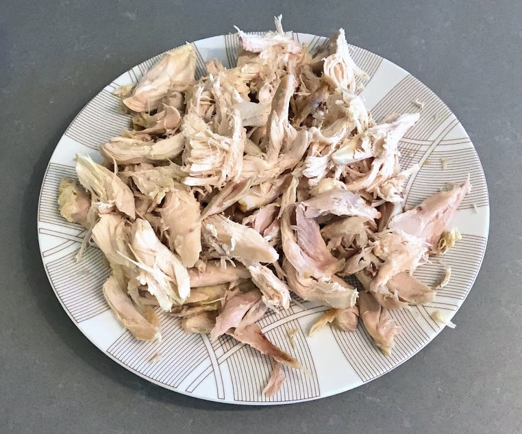 separated cooked chicken