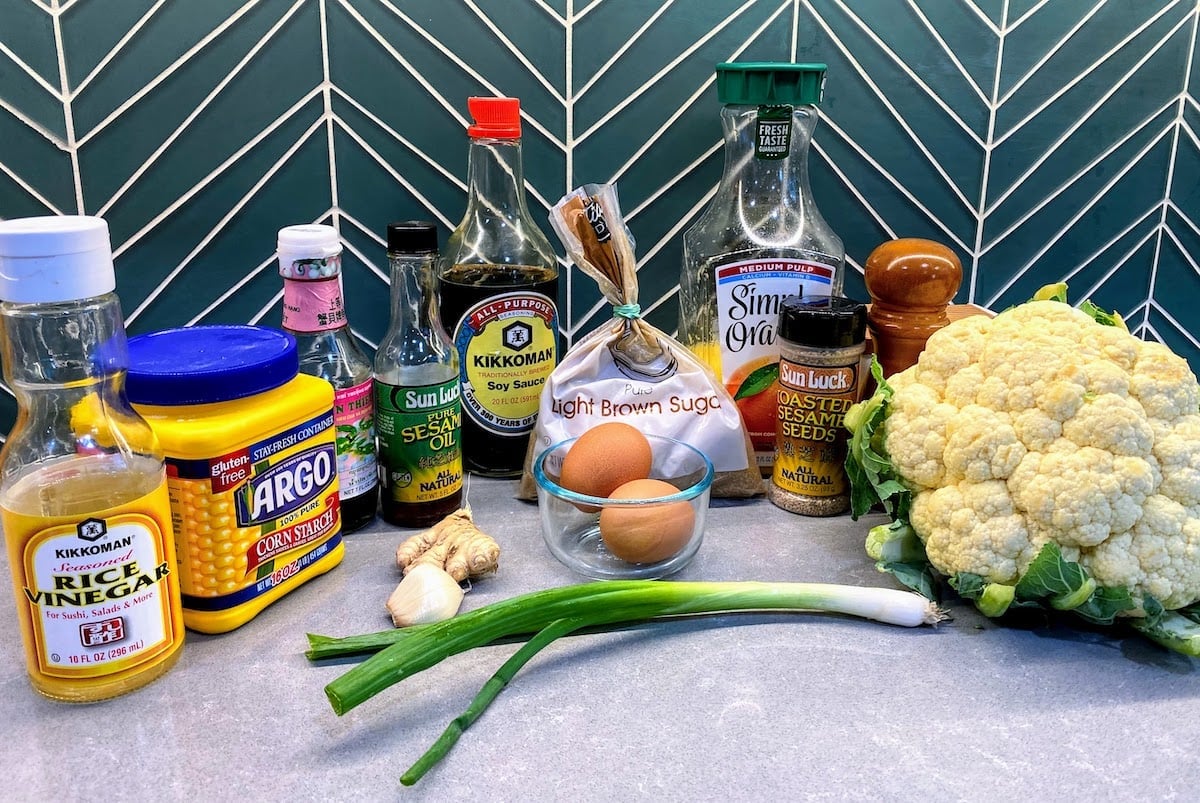 Ingredients for Cauliflower Egg Fried Rice