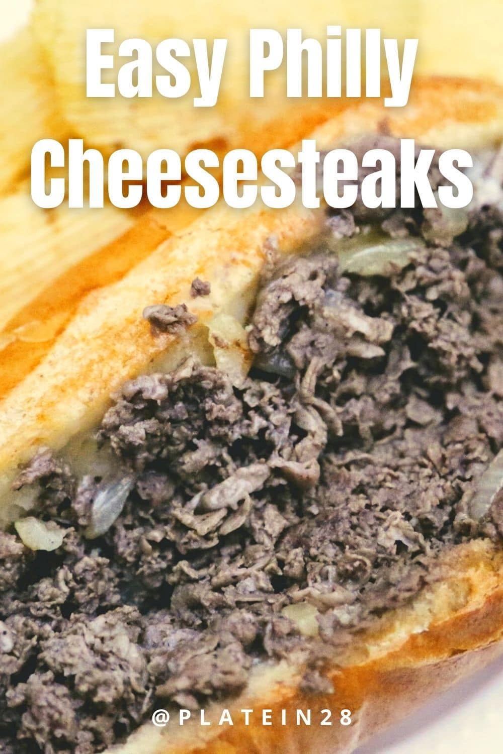 cheese steak sandwich in long roll