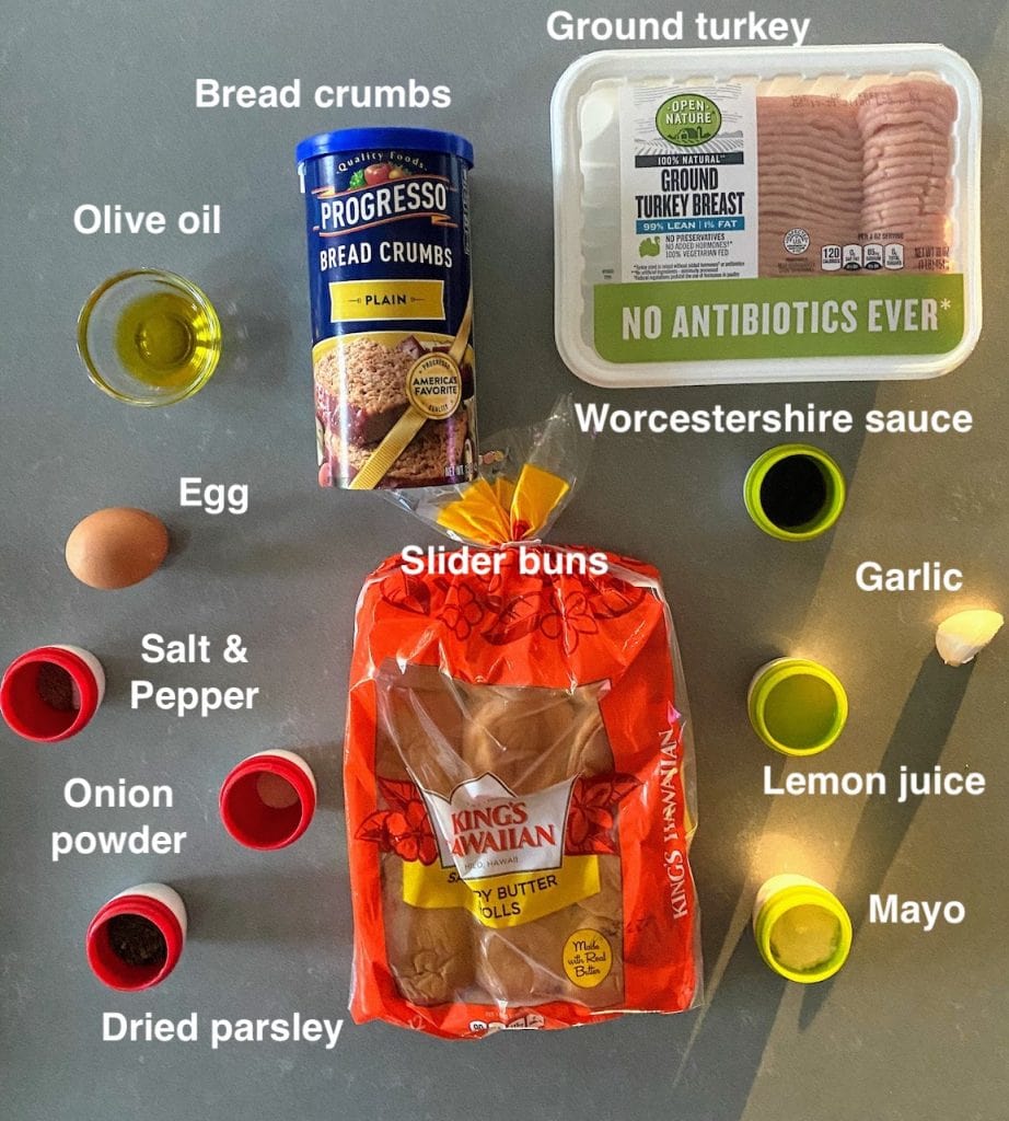 ingredients for turkey burgers