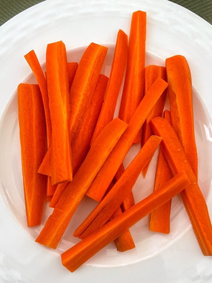 carrot sticks on a plate
