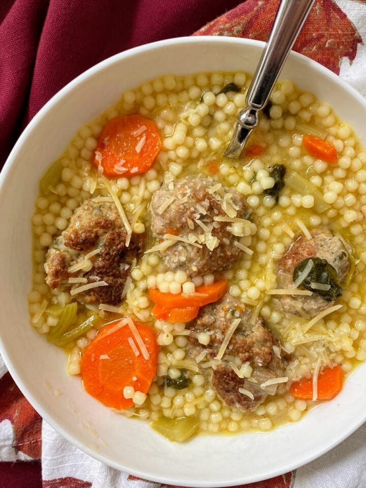 Healthy Italian Wedding soup in bowl