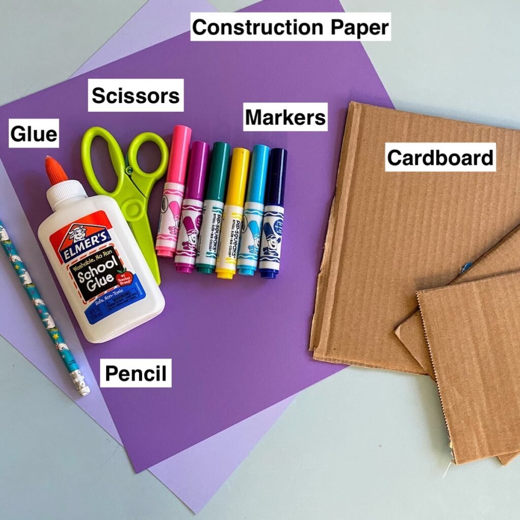 supplies DIY cardboard frame