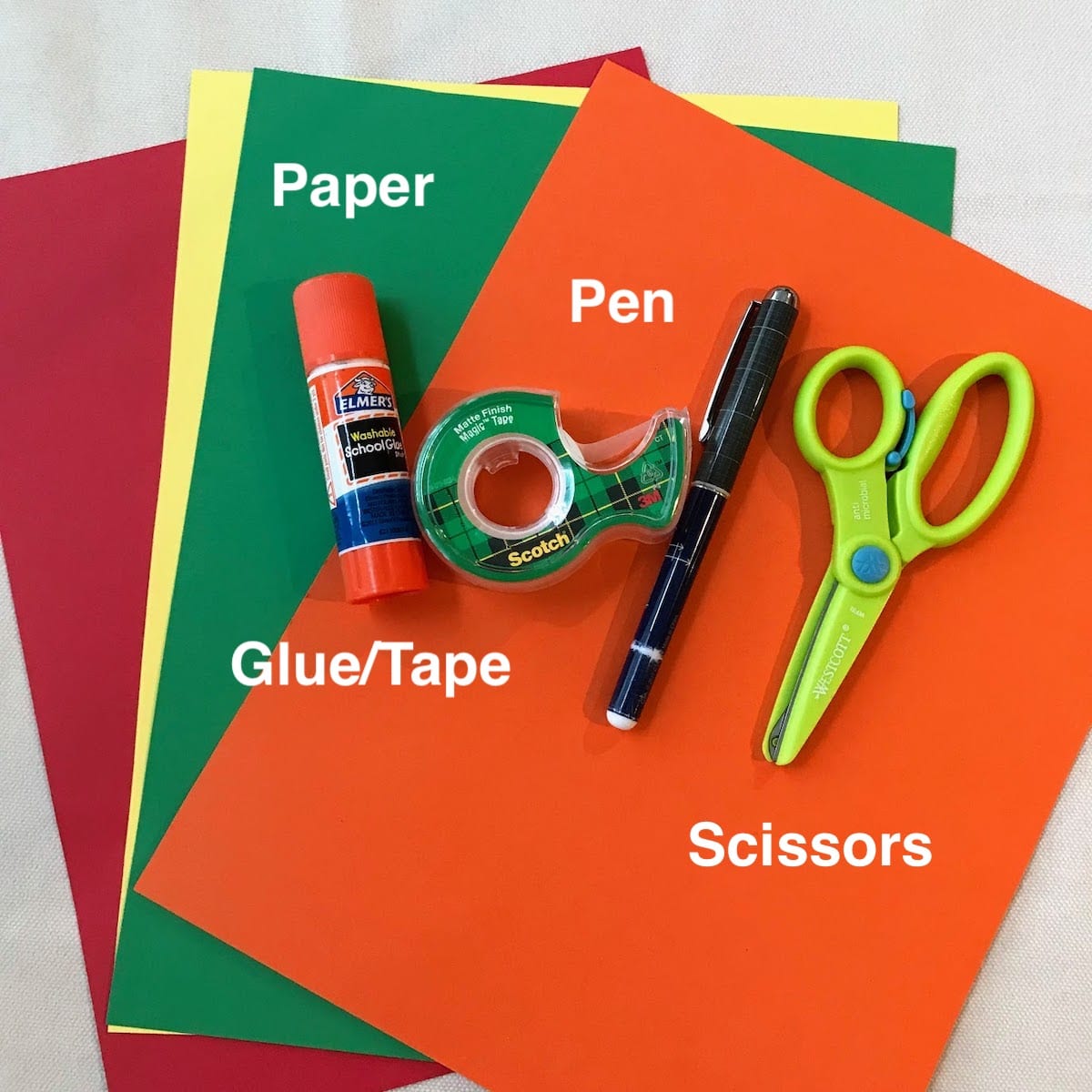supplies for paper peppers craft