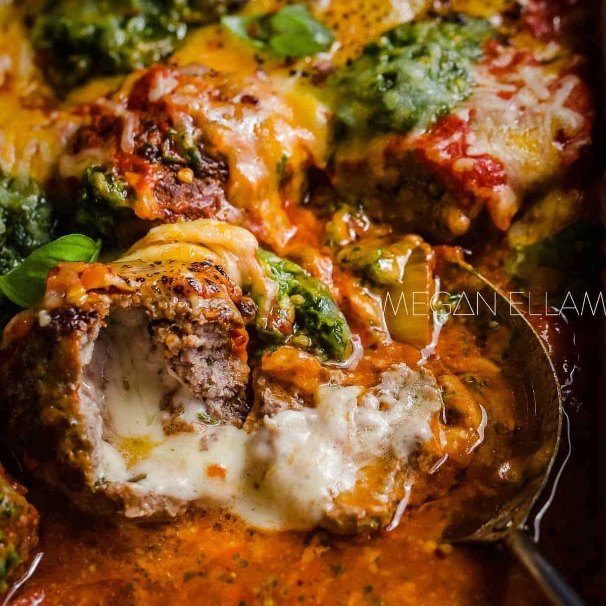 meatballs in red sauce