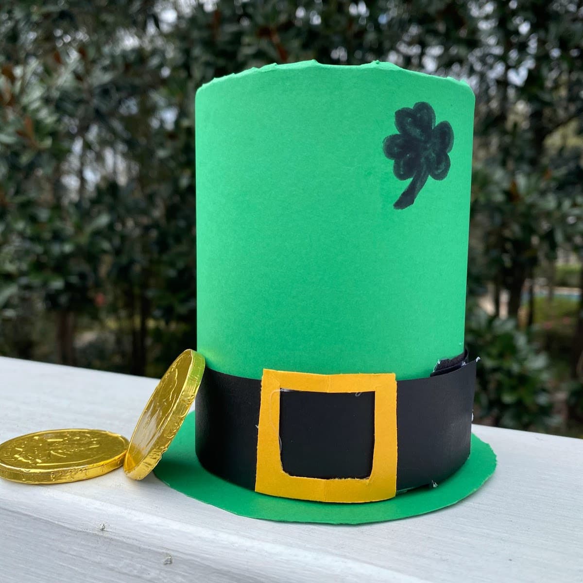 green leprechaun hat made from tin can