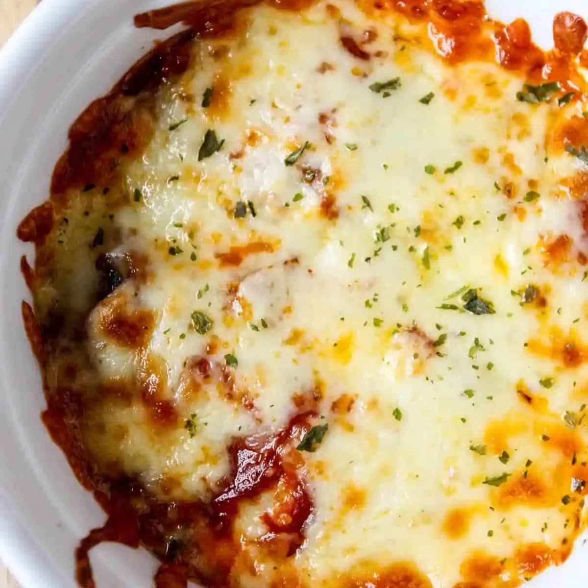 pizza bowl with cheese and sausage