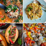 Four Italian sausage recipes in collage