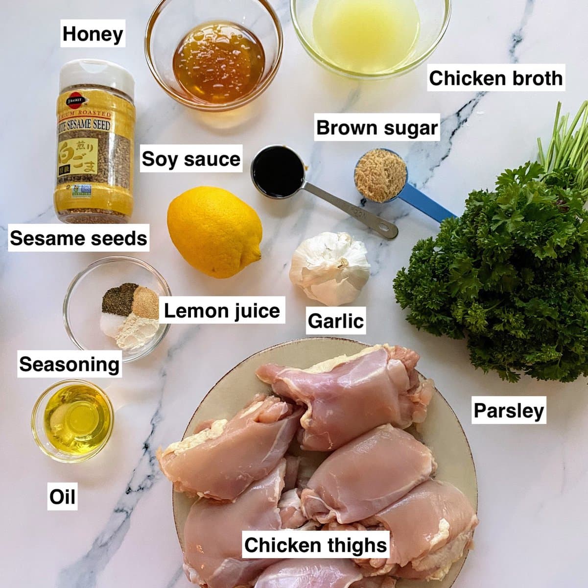 ingredients for honey garlic chicken recipes 