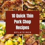 four images of pork recipes