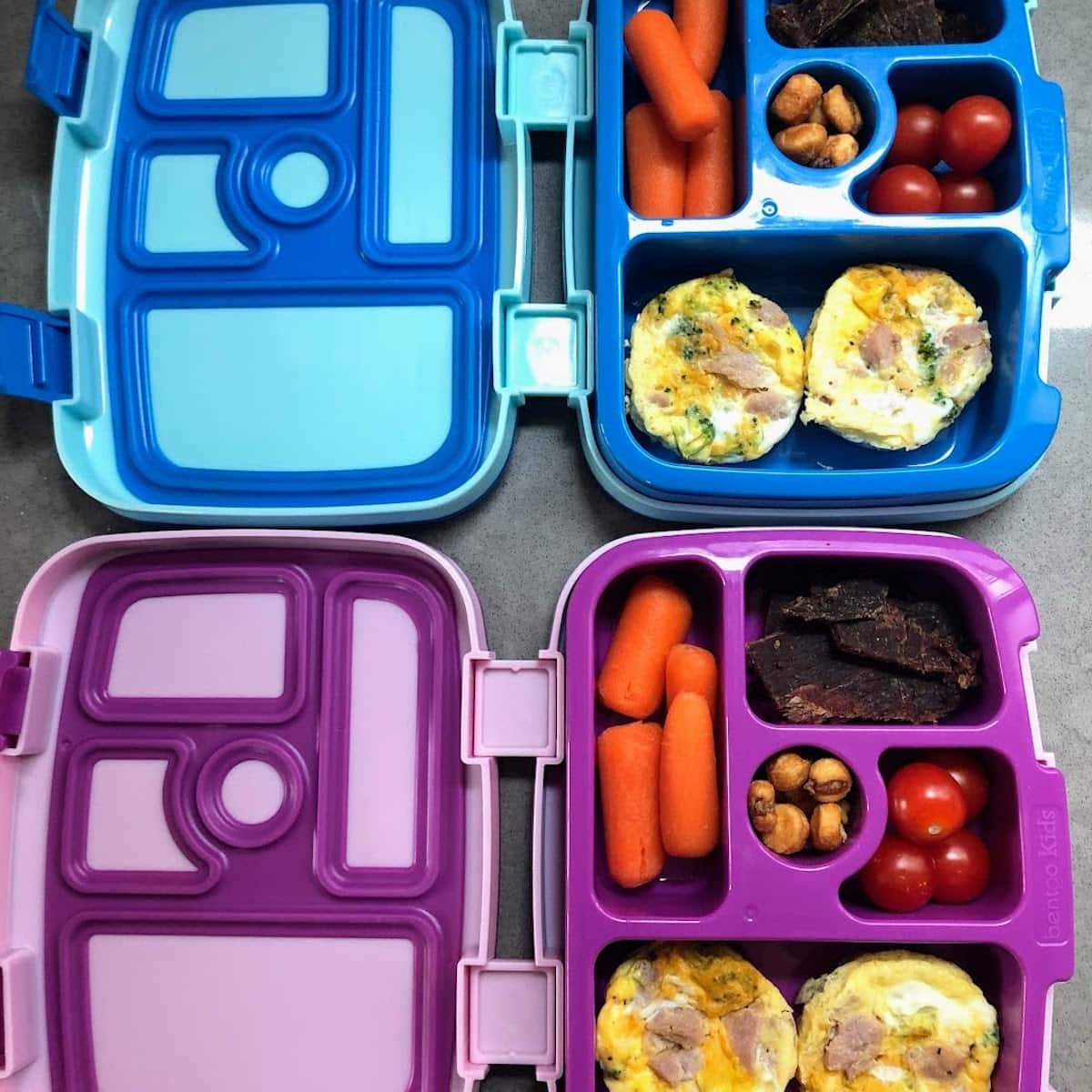 egg bites in lunch boxes 