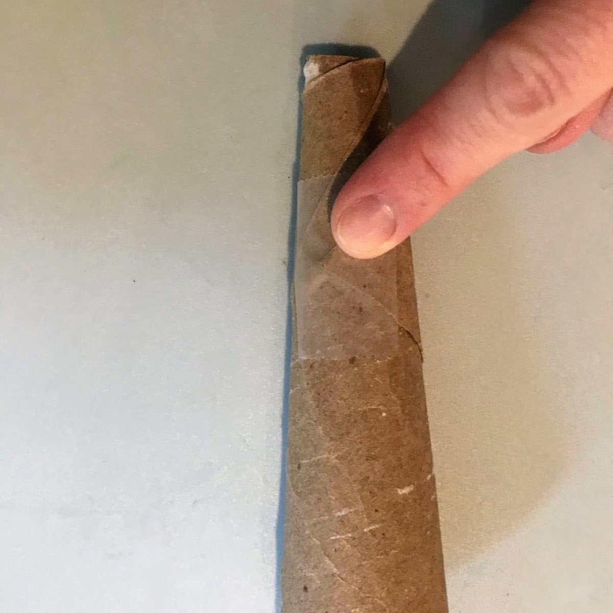taping sides of toilet paper roll together 