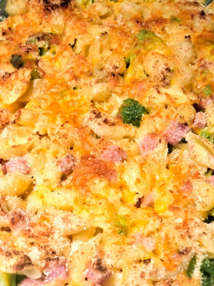 mac and cheese in casserole dish