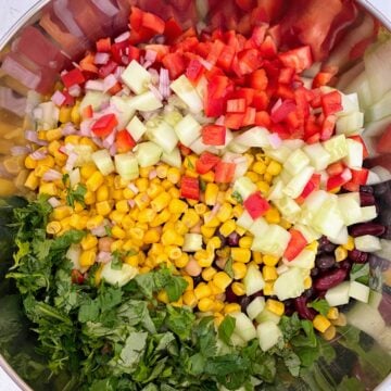 veggies chopped in bowl 