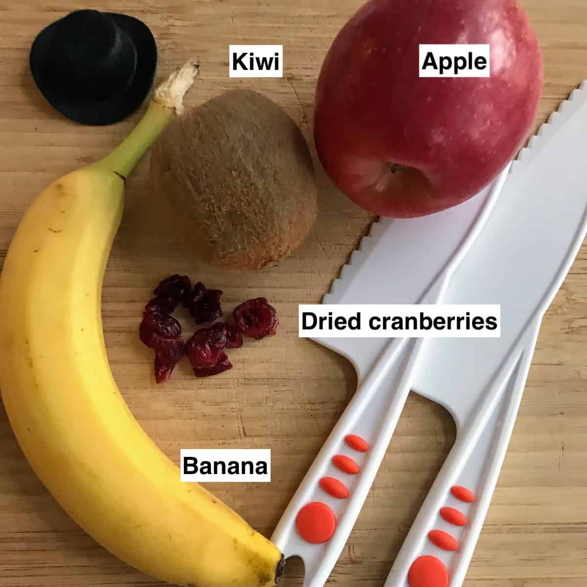 ingredients for fruit turkey platter