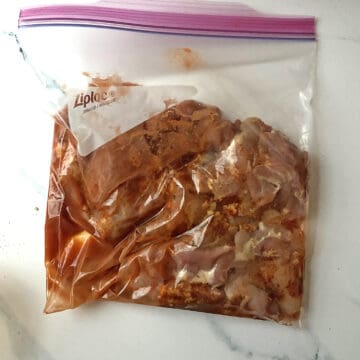chicken in a bag with buffalo sauce 