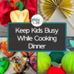 A collage of simple crafts for kids to make on their own.